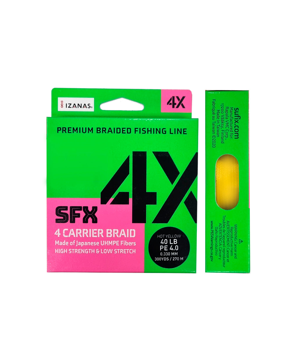 Sufix Braided Line SFX 4 Carrier Braid (Hot Yellow, 135 m) at low prices