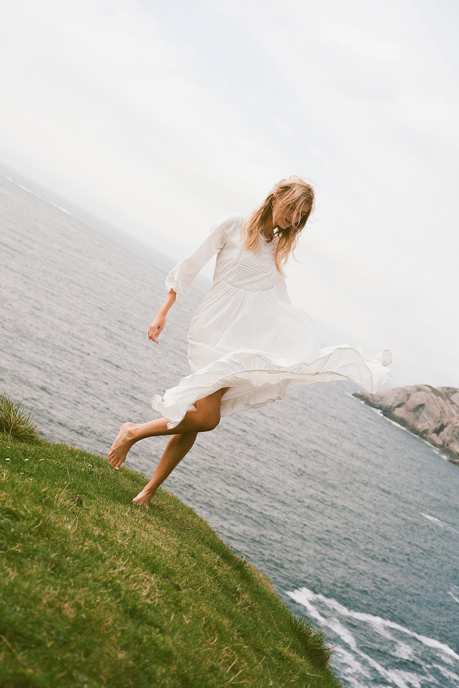 Asahan White Cotton Maxi Summer Dress by LILYA