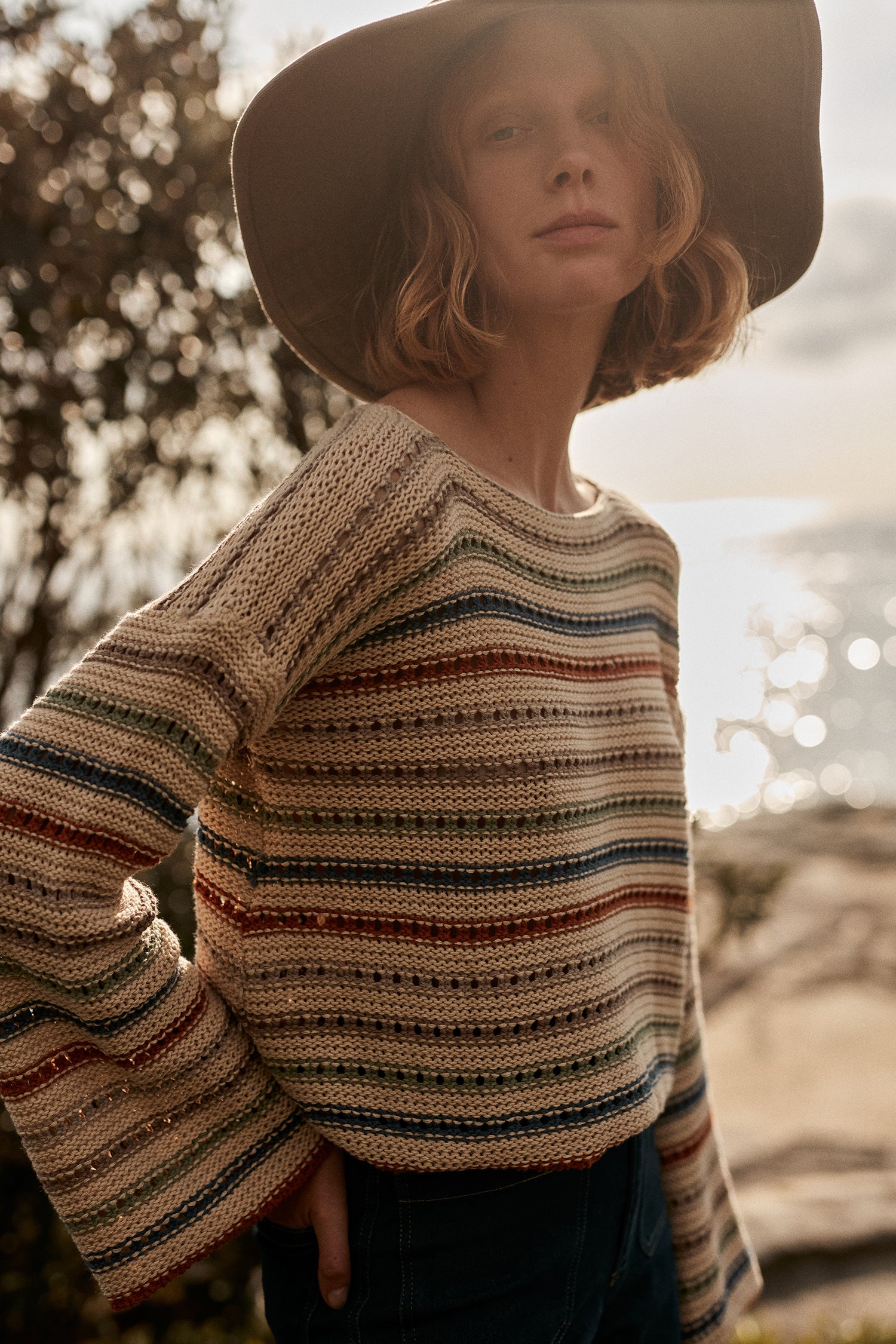 Stripe Knit Blouse in Australia