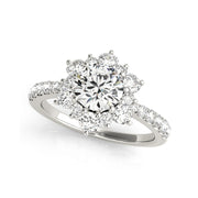 Vintage Floral Halo Diamond Engagement Ring | Wholesale Diamonds