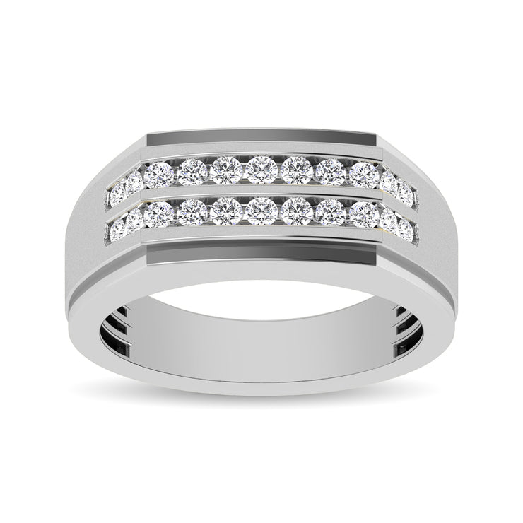 10K White Gold 1/2 Ct.Tw. Diamond Men's Ring | Wholesale Diamonds