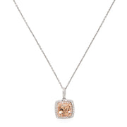 Effy 14K Rose & White Gold Diamond, Morganite Pendant