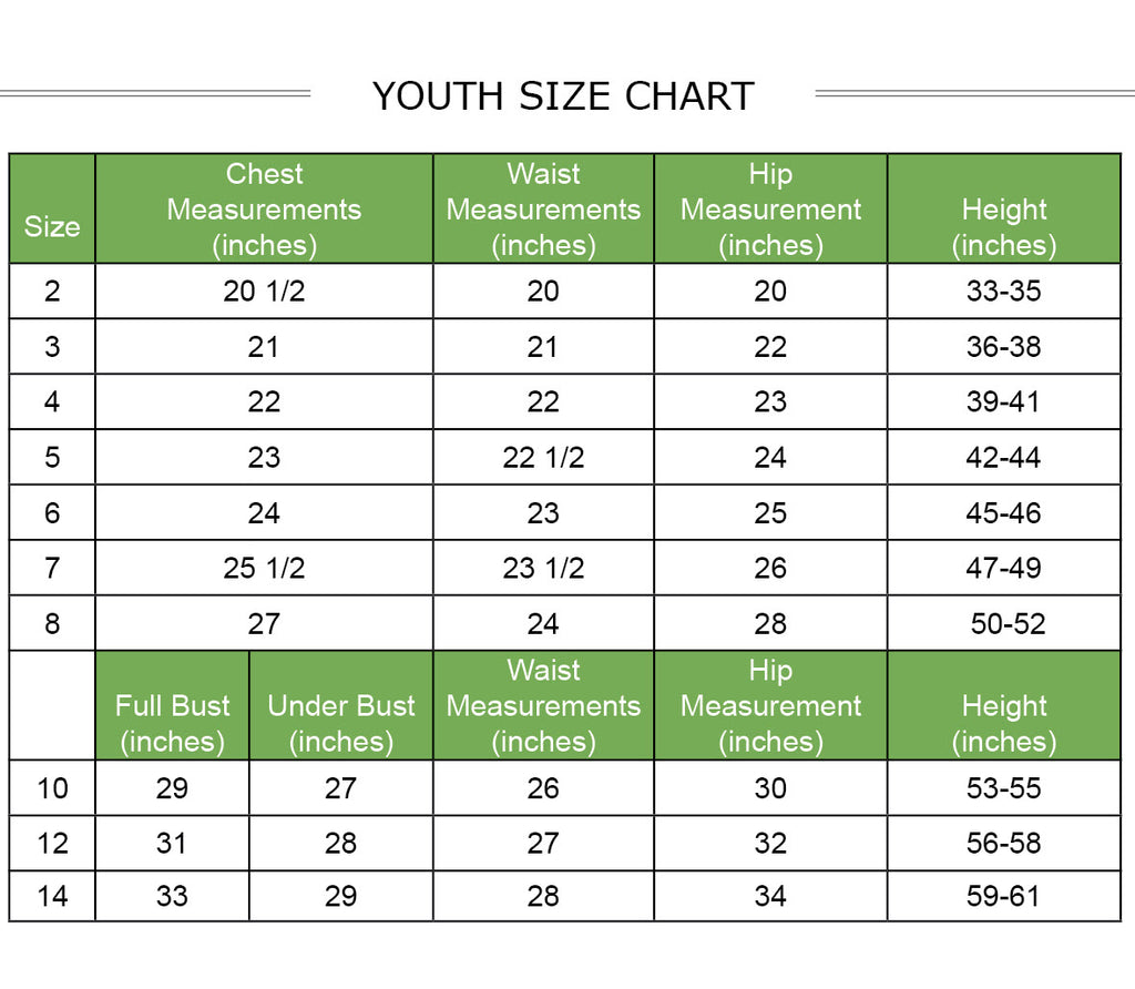 Size Chart – Greenstyle