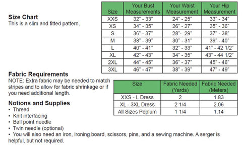 Katie Dress and Peplum PDF Sewing Pattern – GreenStyleCreations
