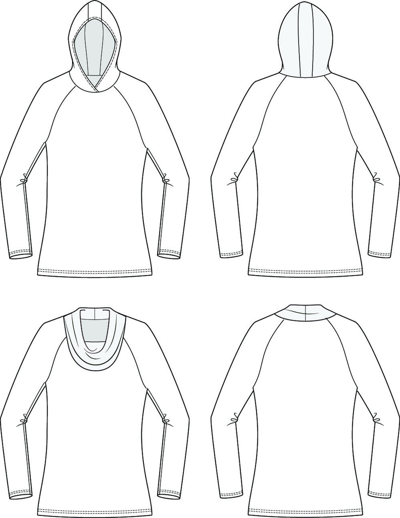 Centerfield Raglan T-Shirt Add-On Pack Sizes XXS to 3XL Sewing Pattern ...