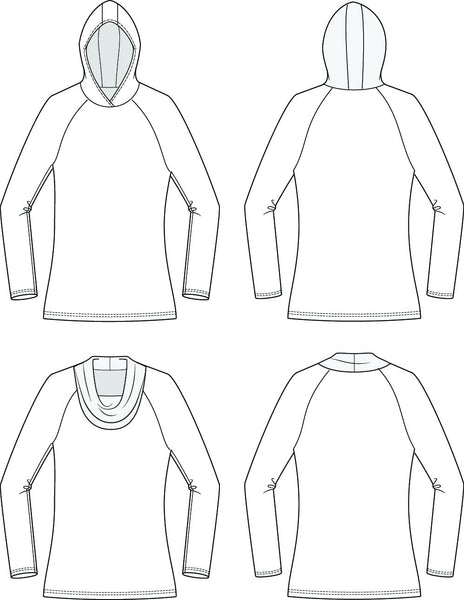 Centerfield Raglan T-Shirt Add-On Pack Sizes XXS to 3X Sewing Pattern ...