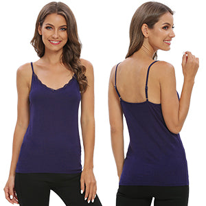 Vislivin Plain Camisole for Women Lace Tank Tops V Neck Adjustable Cam –  vislivin