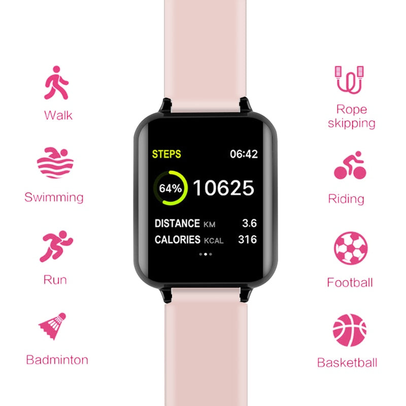 phone smart iphone heart blood watches rate pressure sports monitor without box send number clock know pink android system mode