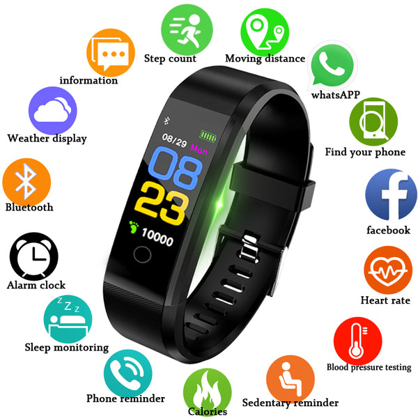 BANGWEI New Smart Watch Men Women Heart Rate Monitor Blood Pressure