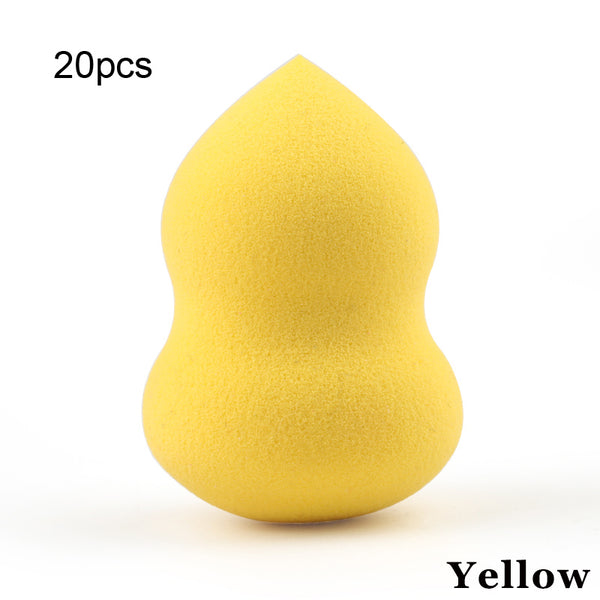 M Yellow 20pcs gourd - New Medium Makeup Sponge Water drop shape Make up Foundation Puff Concealer Powder Smooth Beauty Cosmetic makeup sponge tool