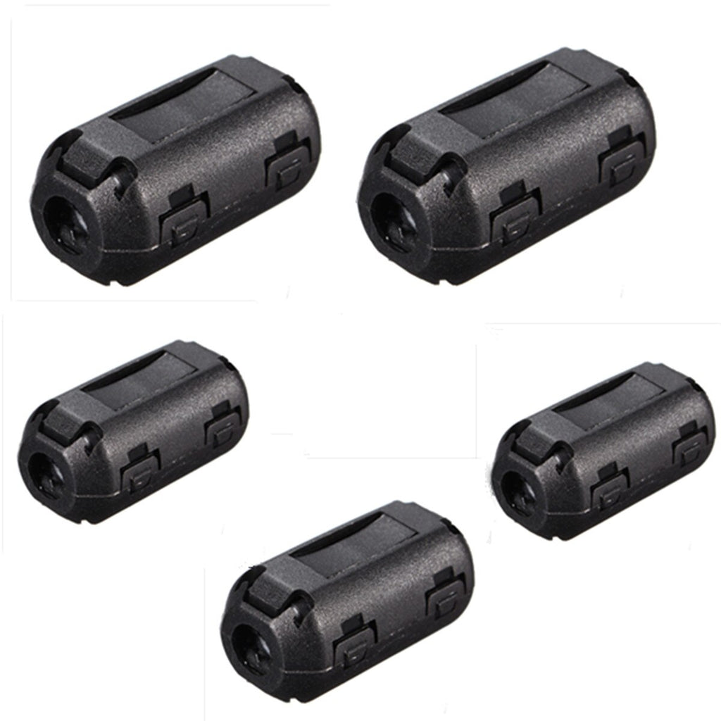 New 5pcs Lot Black Plastic Clip On Emi Rfi Noise