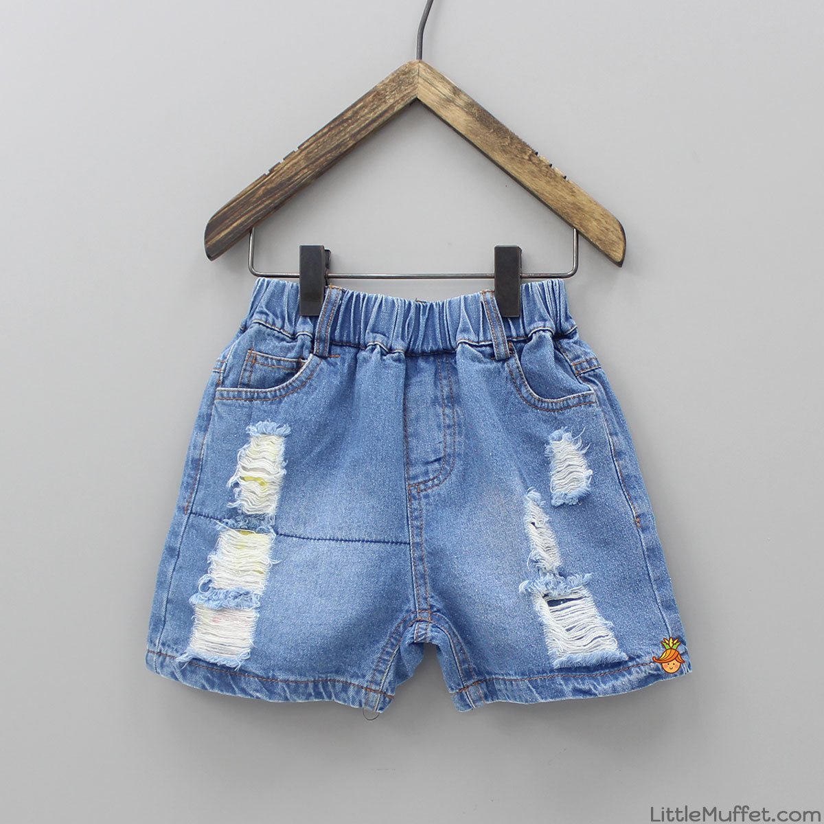 denim rugged shorts