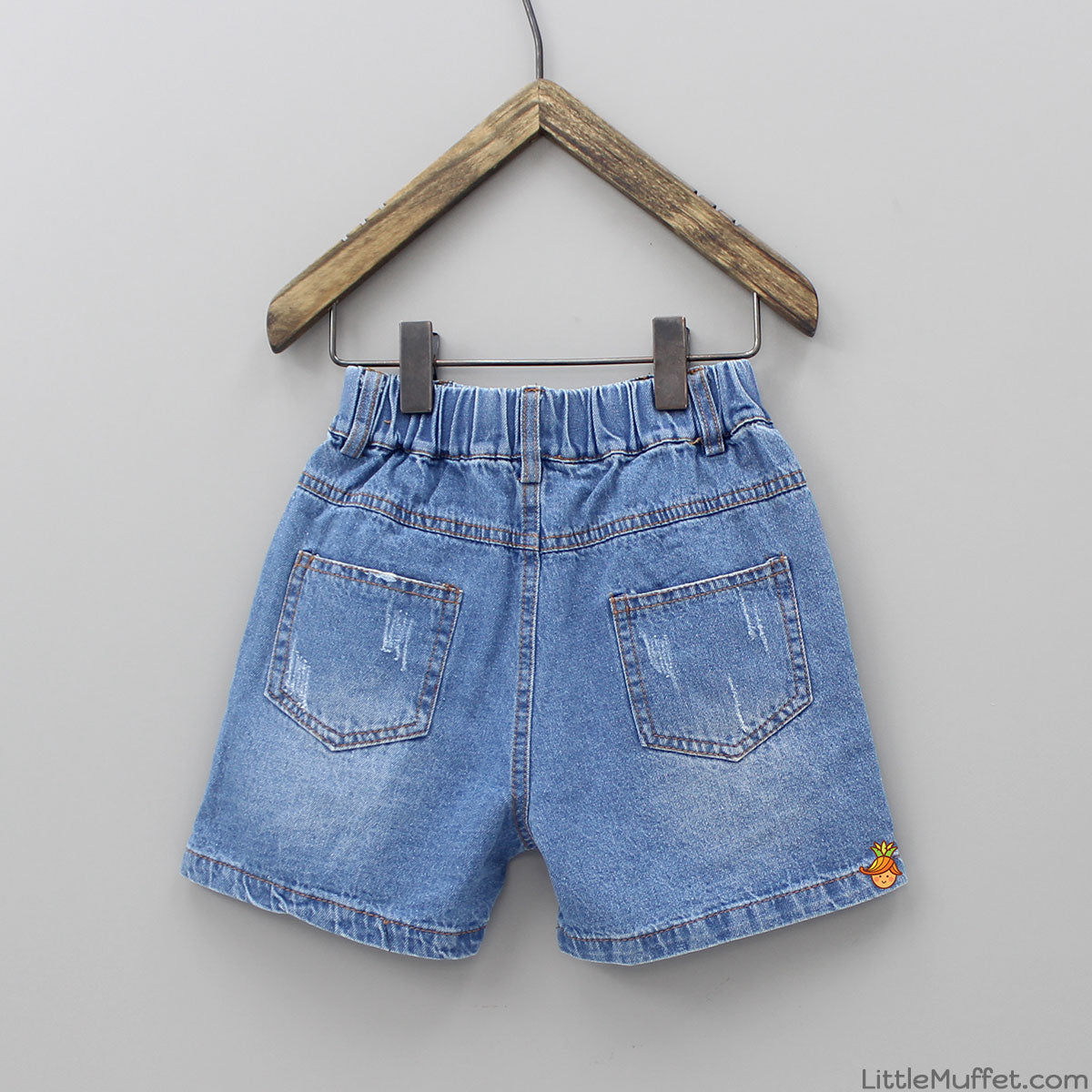 rugged denim shorts