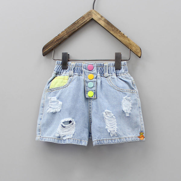 denim rugged shorts