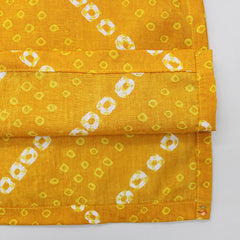 Pre Order: Yellow Bandhani Printed Kurta With Dhoti