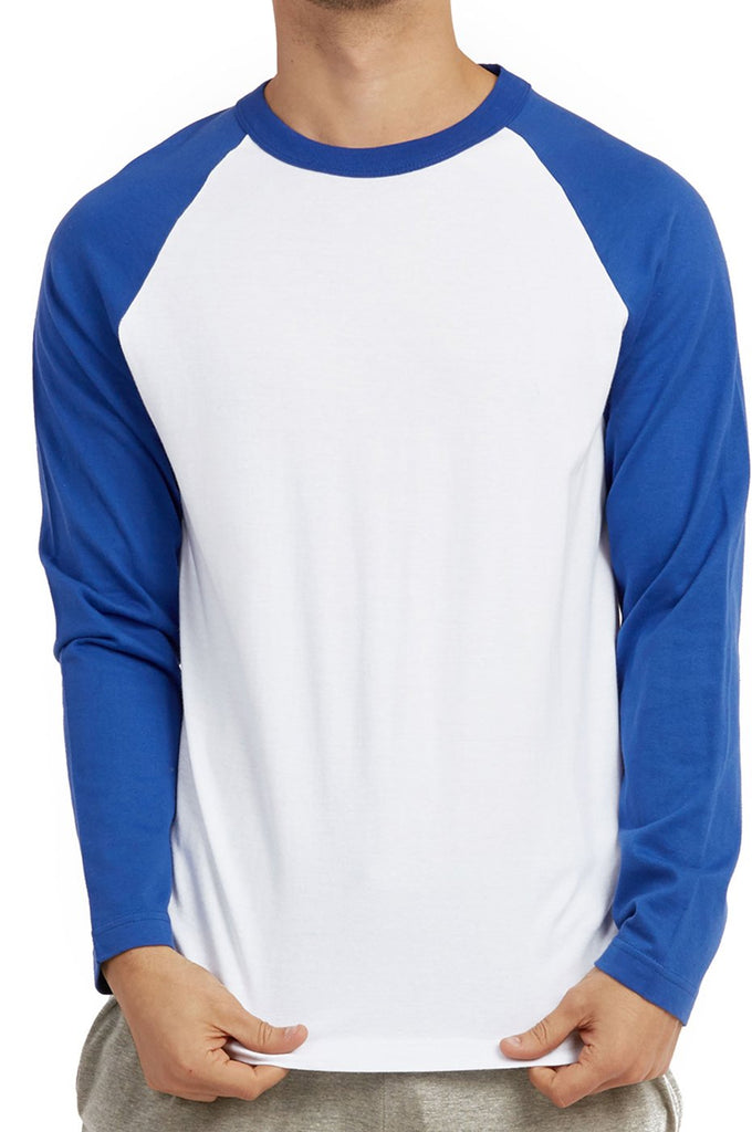 Men's Long Sleeve Baseball Tee Shirt in a 3 or 12 pack, Great Value ...