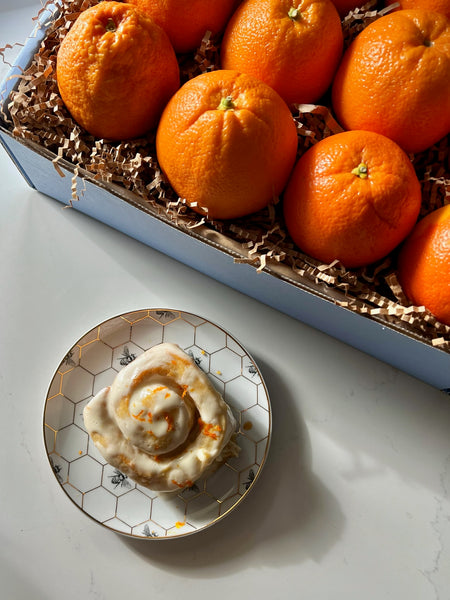 Orange Sweet Roll with Box Of Citrus