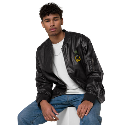 Leather Bomber Jacket lb authentic coming soon