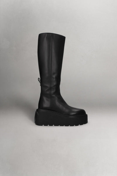 Womens-Valentino Garavani-Platform Rise Leather Boots