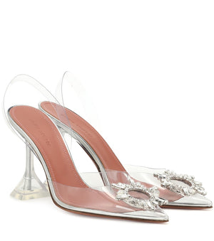 clear perspex pointed heels