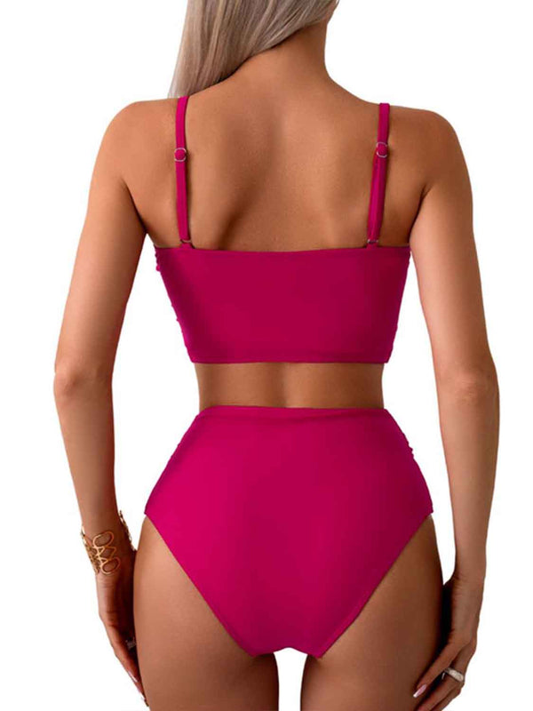  Yuisle Women Swimsuit Spaghetti Straps Comfortable Neck Sexy Small  Chest Beachwear with Adjustable Strap : Clothing, Shoes & Jewelry