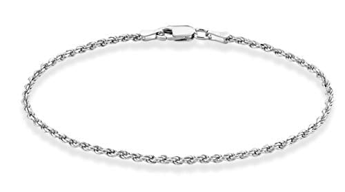 Miabella Solid 18K Gold Over Sterling Silver Italian 3mm Paperclip Link  Chain Bracelet for Women Men, 7, 7.5, 8 Inch 925 Made in Italy