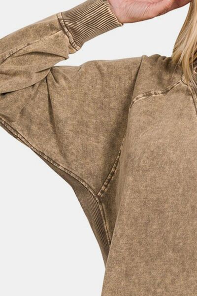 Zenana Round Neck Long Sleeve Sweater with Pocket – KesleyBoutique