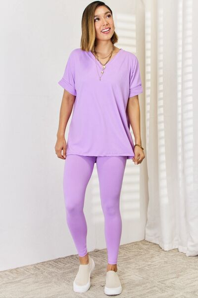 Womens T-Shirt and Leggings Fashion Set Comfortable Loungewear Size S- –  KesleyBoutique