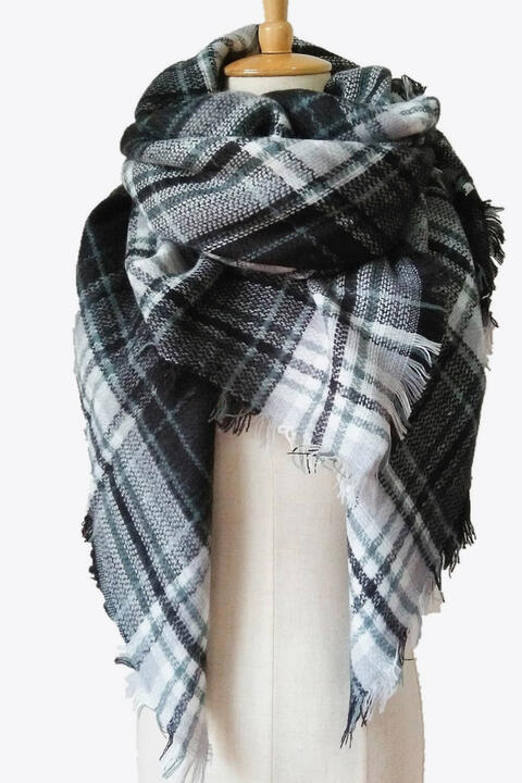 Plaid Imitation Oversized Faux Cashmere Scarf – KesleyBoutique