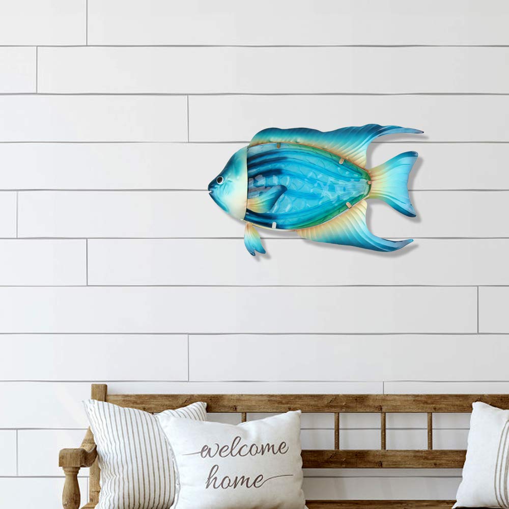 Metal Fish Wall Decor Bathroom luycoco