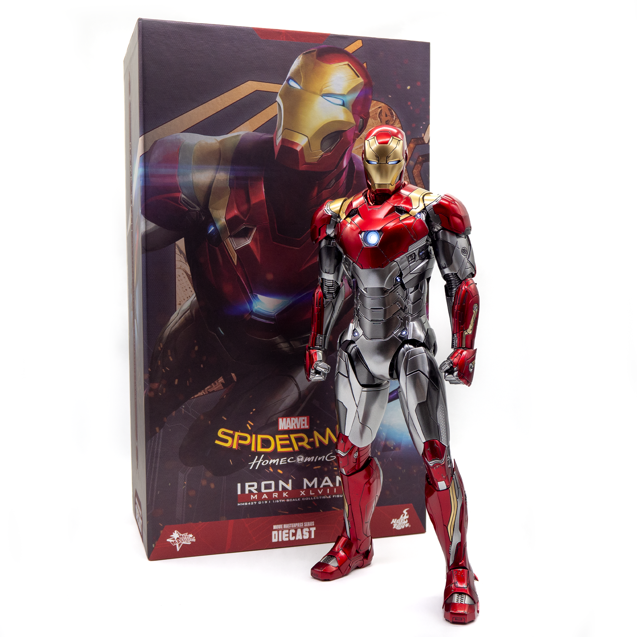 Avengers Iron Manmark 47 Spiderman Homecoming Mk47 Flying Statue Scenes Figurine Collectibles Modern Age 1992 Now
