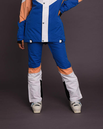 Peach White & Pink Ladies Ski Jacket - OOSC Clothing