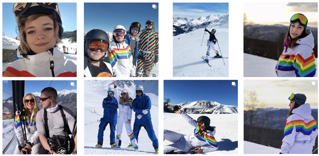 Rainbow Road Ski Suit - Instagram