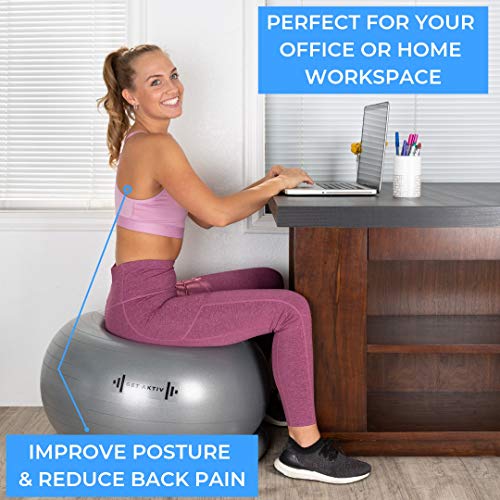 Let S Get Aktiv Exercise Ball With Resistance Bands 1 Yoga Ball