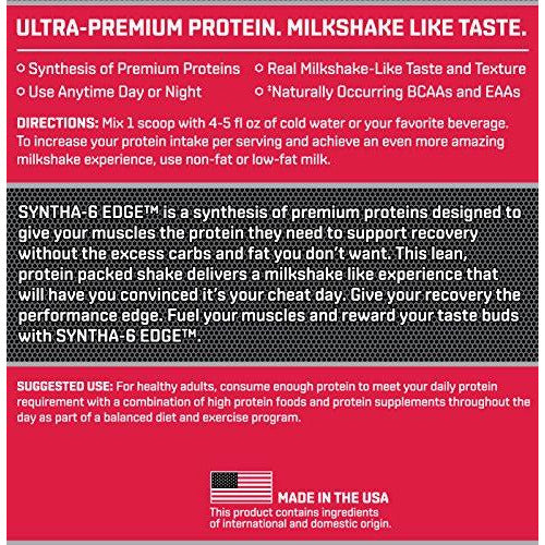 Bsn Syntha 6 Edge Protein Powder With Hydrolyzed Whey Micellar Casein Milk Protein Isolate Low Sugar 24g Protein Vanilla Mil Online At Sportsji Com