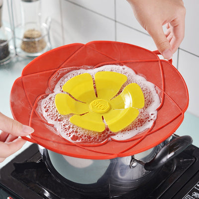 Silicone Lid Spill Stopper Cover for Pot Pan Cooking Tool Flower