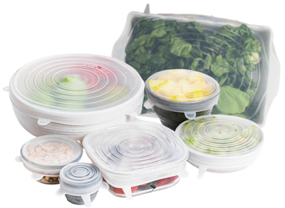 7 Pack Silicone Lids, Microwave Splatter Cover, 5 Sizes Reusable Heat  Resistant Food Suction Lids fits Cups, Bowls, Plates, Pots, Pans, Skillets