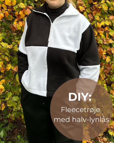 DIY fleecetrøje med halv-lynlås