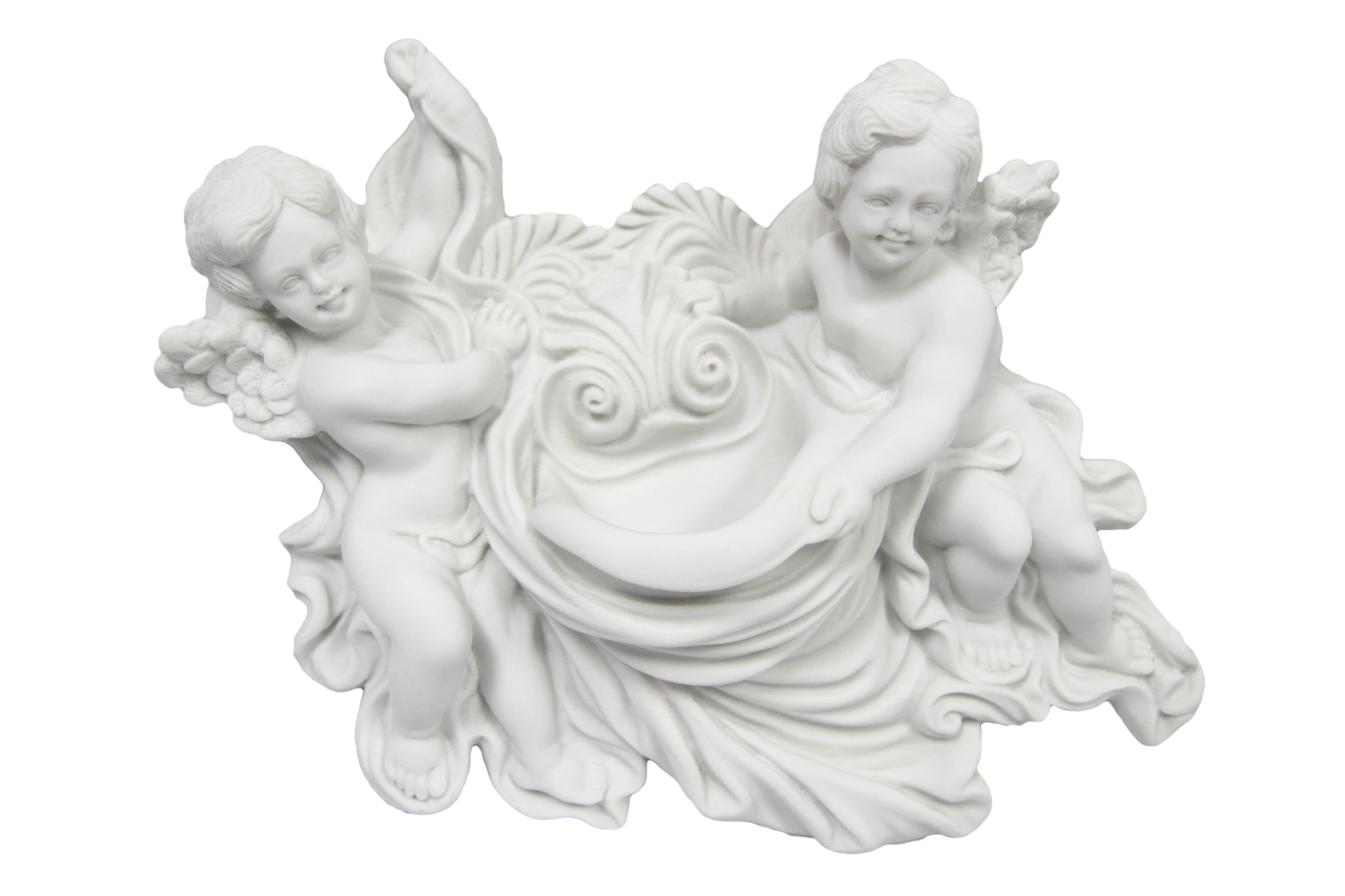 Holy Water Font Cherub Guardian Angels Wall Hanging Catholic Statue Vi ...