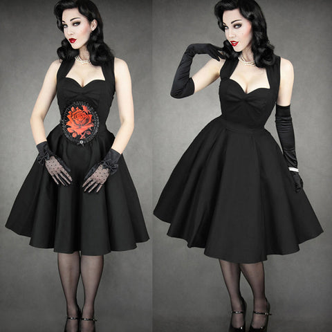 Goth Clothing | Cordelia Circle Gothabilly Dress | The Fizzle & Crank ...