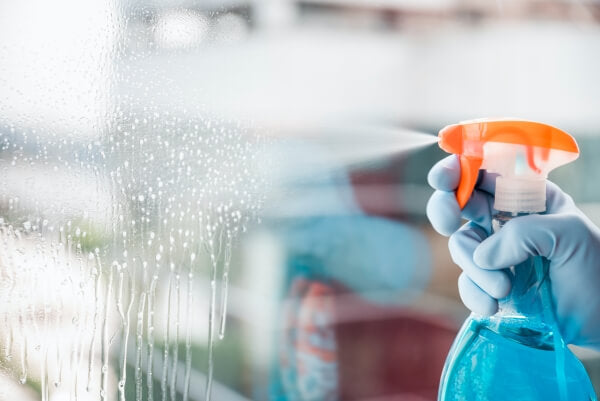 cleaning hard water on glass