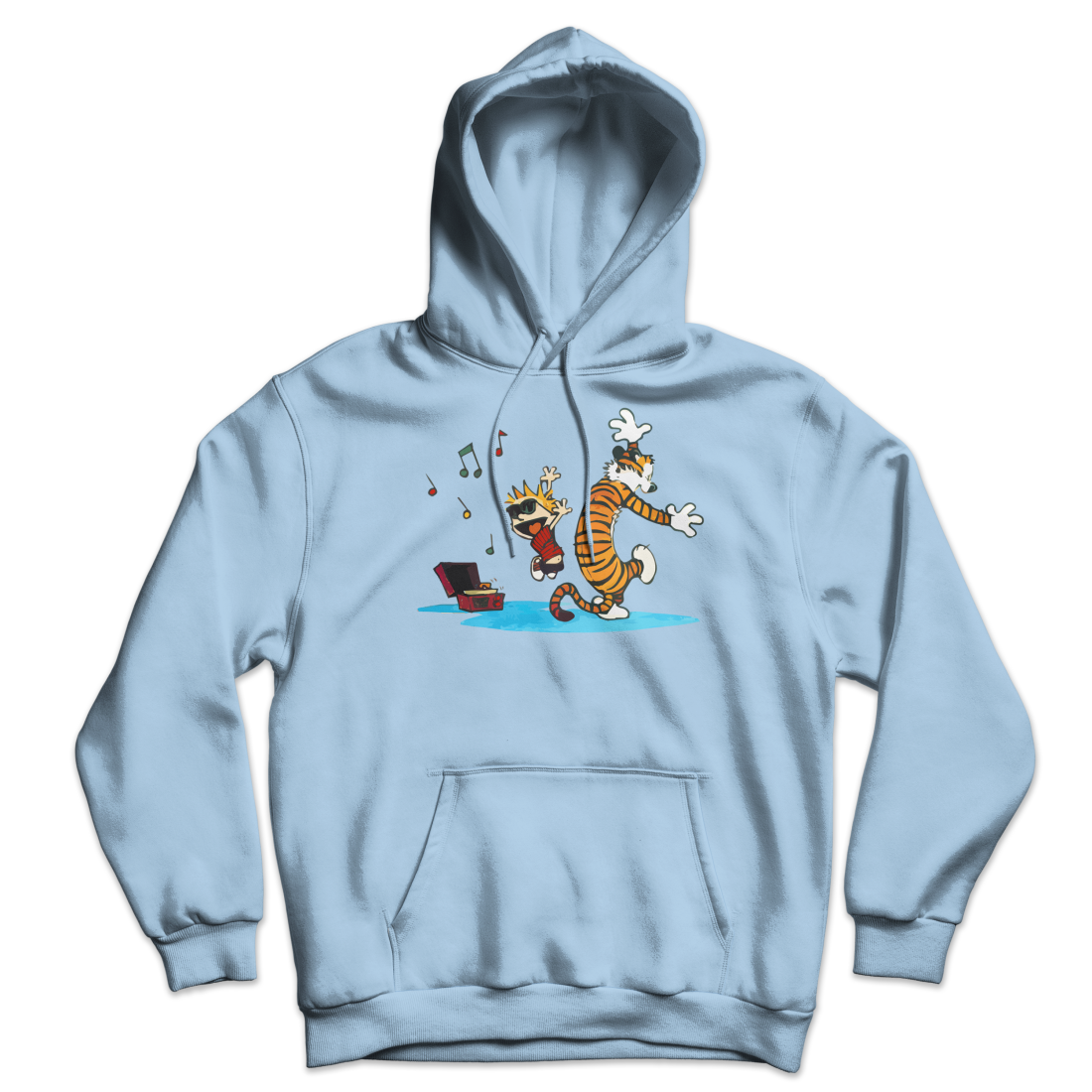 Art-O-Rama - and Hobbes Dancing with Record Player Hoodie – Art-O-Rama Shop