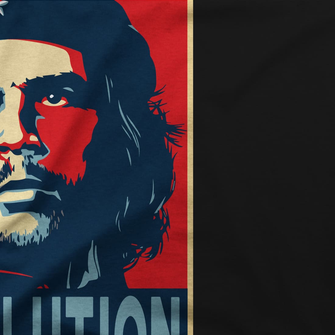 Che Guevara T Shirt Black On Red Portrait Cuban Revolution new Official Mens