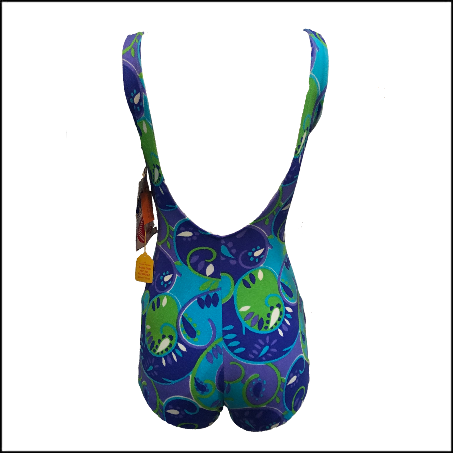 Cole 60s Psychedelic Blue Green One Piece Swimsuit With s The Way We Wore