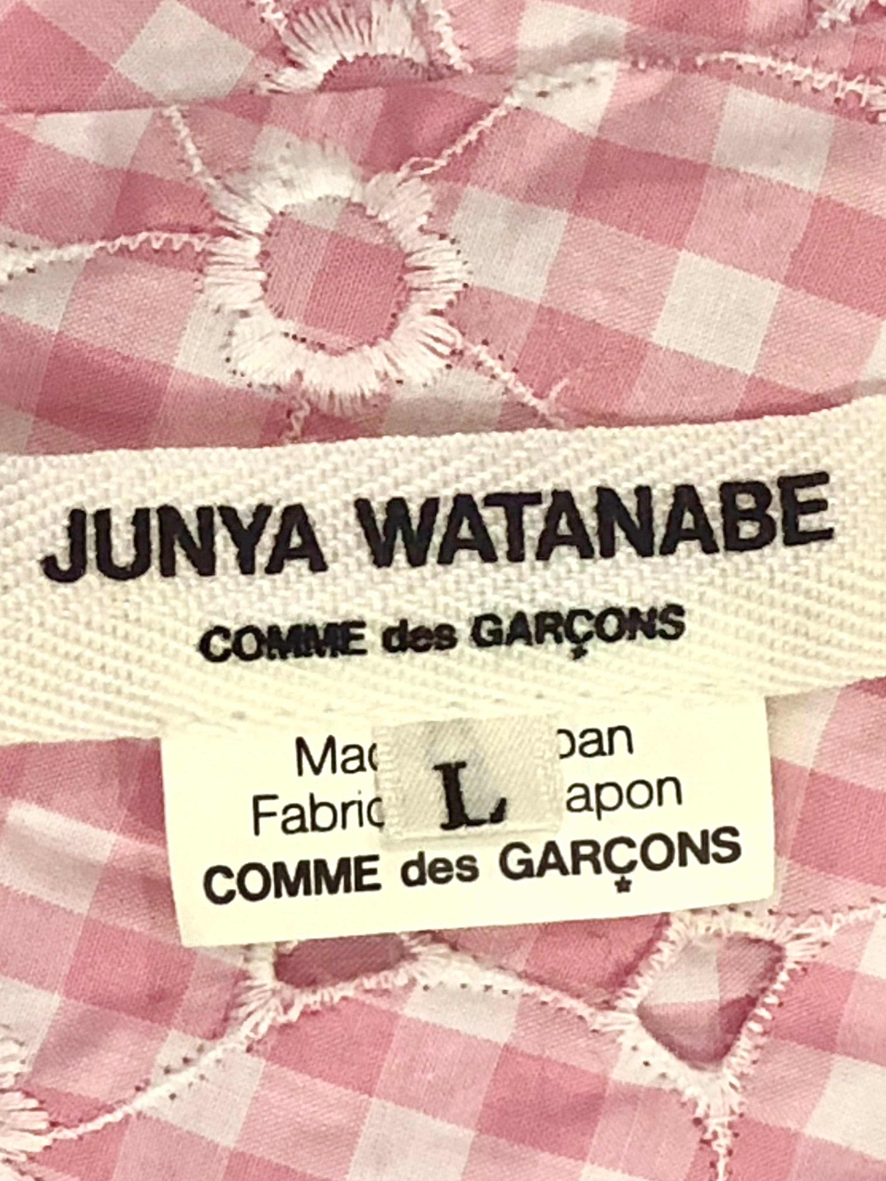 Junya Watanabe for Comme des Garcons Pink Gingham Blouse