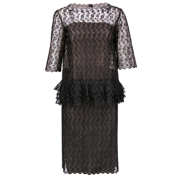 dior black lace dress