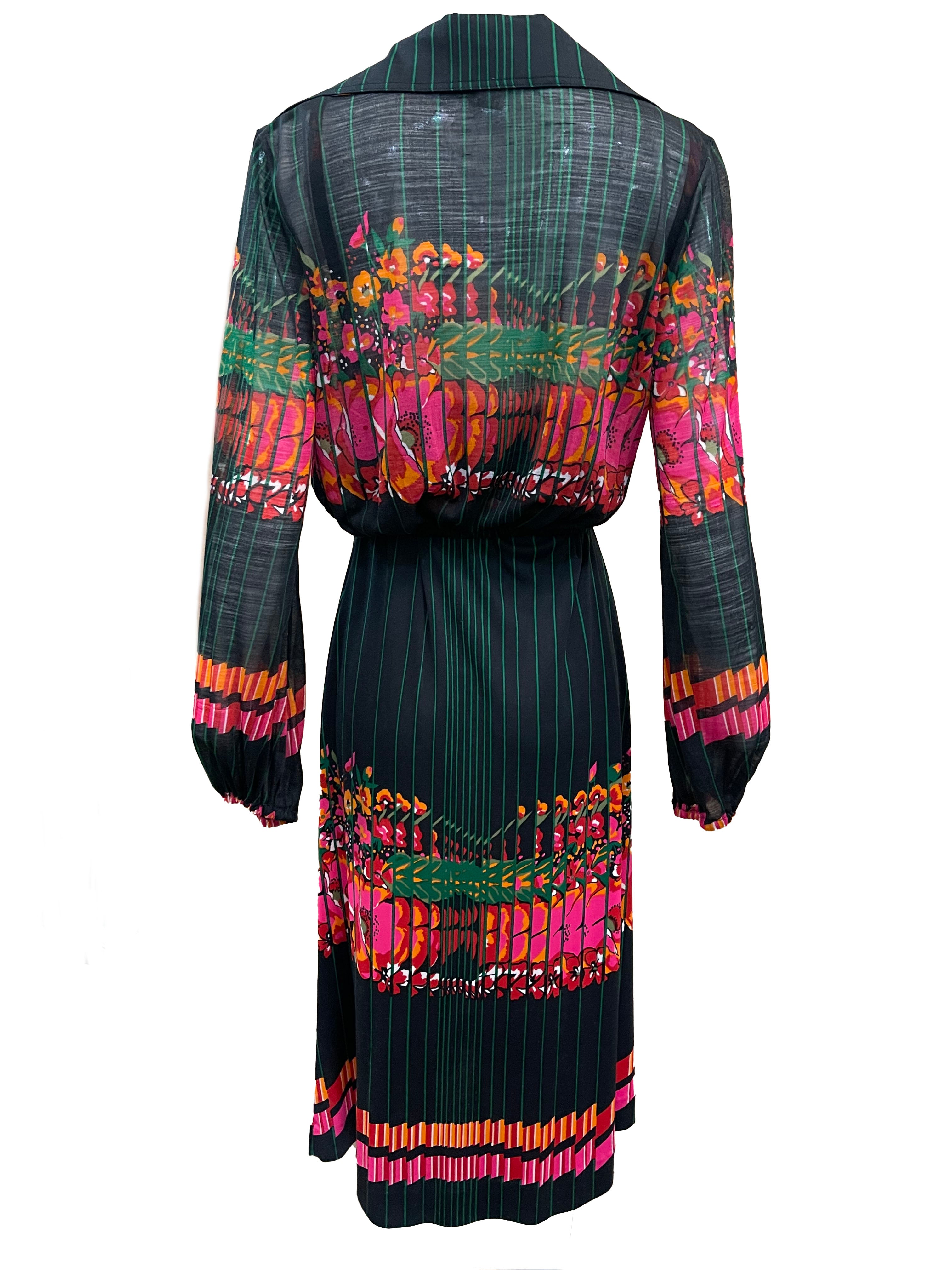 Frank Usher 70s Graphic Print Dress with Over Blouse – THE WAY WE WORE