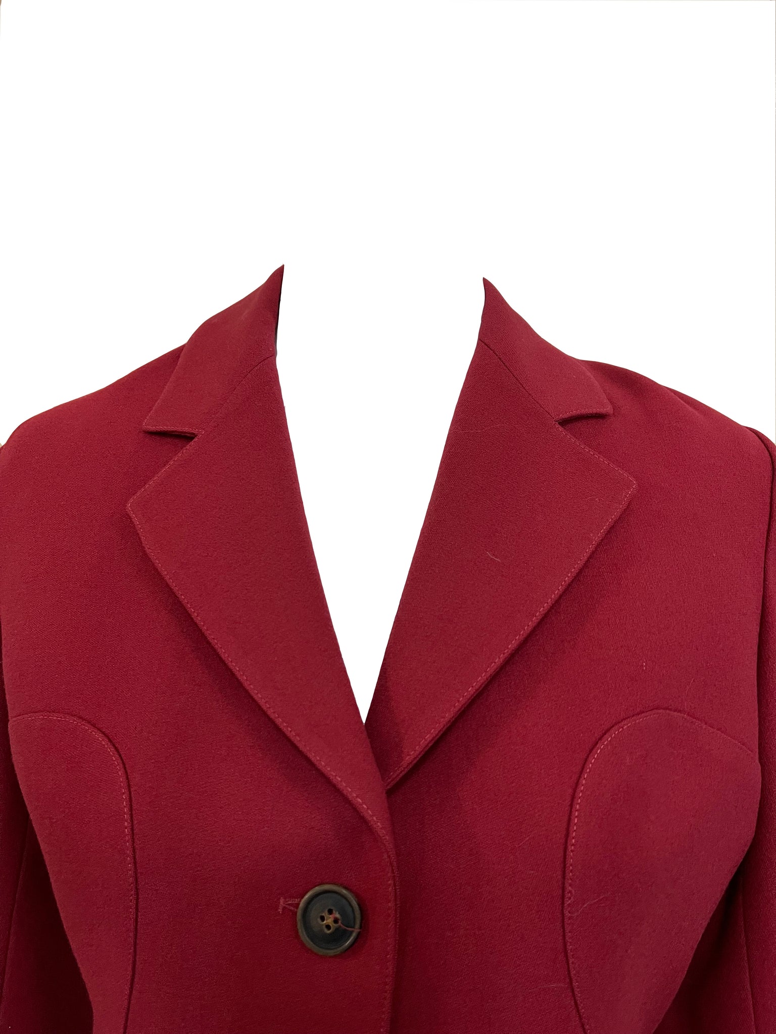 Azzedine Alaia Tailored Maroon Tailored Jacket COLLAR 4 of 7