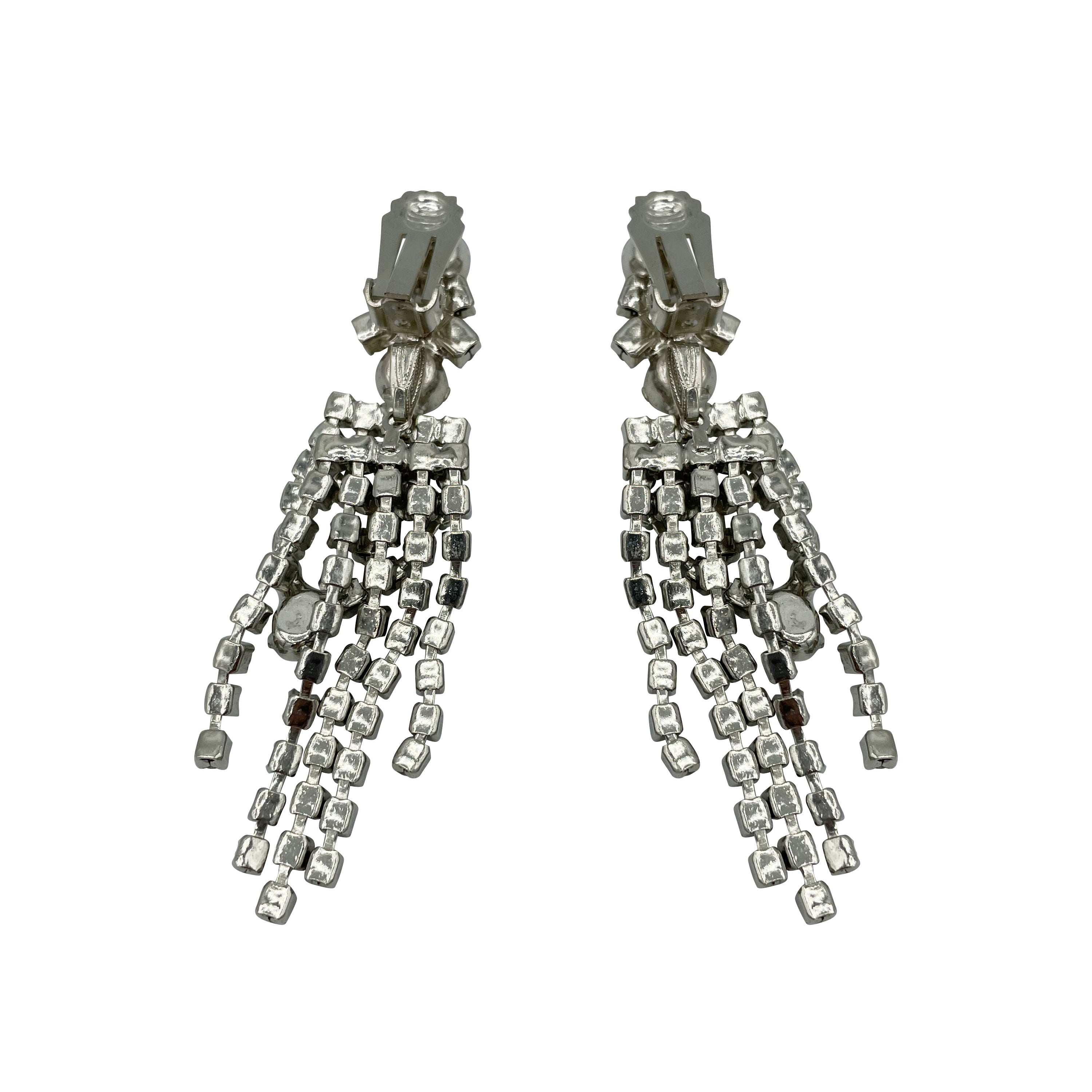 60s Rhinestone Showgirl Drop Earrings