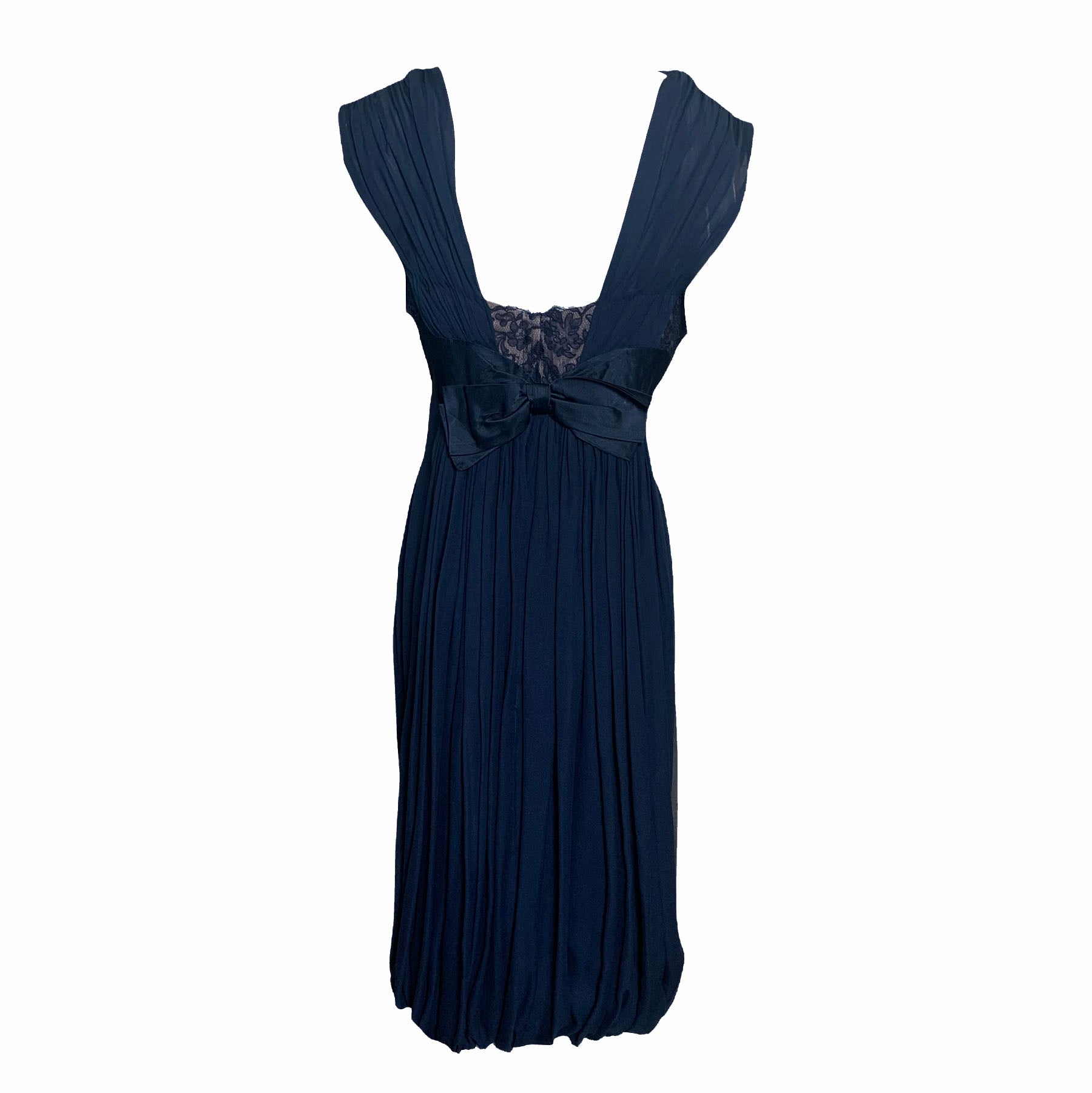 Oleg Cassini 60s Attribution Royal Blue Chiffon Cocktail Dress – THE ...